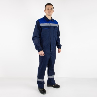 Костюм МILL-Профи лето куртка/полукомбинезон темно-синий/васильковый