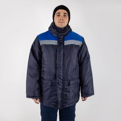 Куртка MILL - Бригадир зима Оксфорд темно-синяя с васильковым и СОП